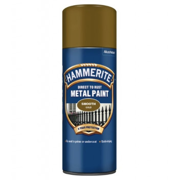 Hammerite Smooth Gold 400ml Aero
