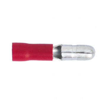 Sealey Bullet Terminal Ø4mm Male Red Pack of 100