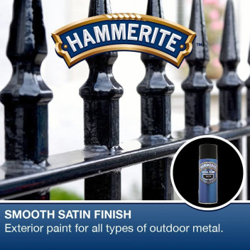Hammerite Smooth Black 400ml Aero