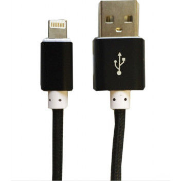 Simply Power USB Iphone 5/6/7/8/X 1.5m  Braided Cable Black