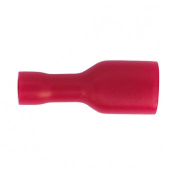Fully Insulated Terminal 6.3mm Female Red Pack of 100