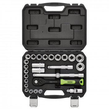 Draper Metric Deep Impact Socket Set 1/2" Sq. Dr. (27pc)