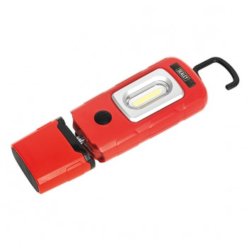 Rechargeable 360° Inspection Light 3W COB & 1W SMD LED Red