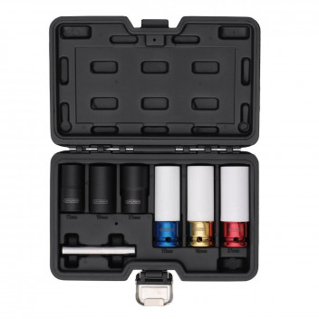 Wheel Nut and Bolt Extractor Socket Set 1/2" Sq. Dr. (7pc)