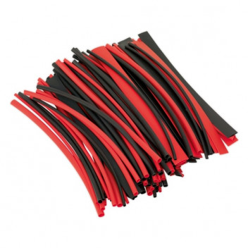 Sealey Heat Shrink Tubing Black & Red 200mm 100pc