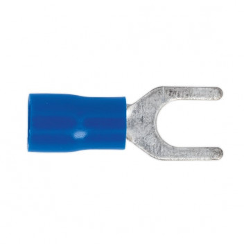 Sealey Easy-Entry Fork Terminal Ø5.3mm 2BA Blue Pack of 100