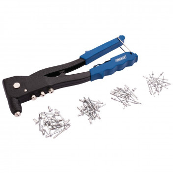 Draper Hand Riveter Kit for Aluminium Rivets 1 x Case