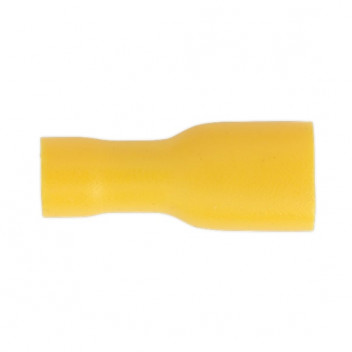 Fully Insulated Terminal 6.3mm Female Yellow Pack of 100