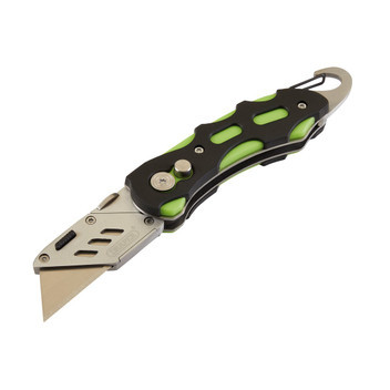 Draper Folding Trimming Knife with Belt Clip- Green