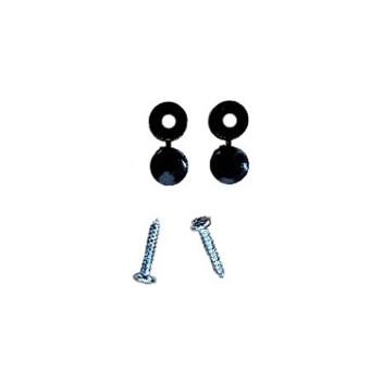 Number Plate Screws & Covers Black