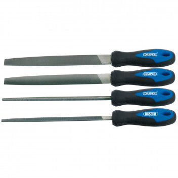 Draper Set Of 4 200mm Files & Handles