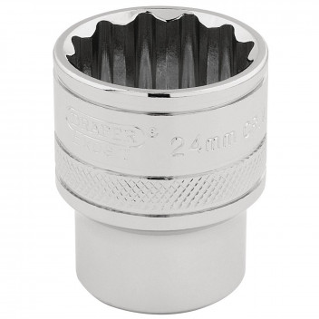 Draper HI-TORQ 12 Point Socket 1/2" Sq. Dr. 24mm