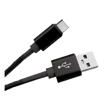 Simply Power Type C Braided Black Cable 1.5M