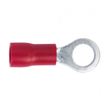 Sealey Easy-Entry Ring Terminal Ø5.3mm (2BA) Red Pack of 100