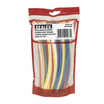 Sealey Heat Shrink Tubing Mixed Colours 200mm 100pc