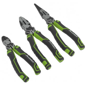 Sealey Pliers Set High Leverage - Hi-Vis Green  3pc