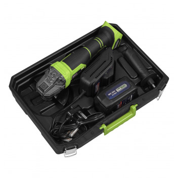 Sealey 115MM Cordless Angle Grinder 18V 3Ah - Green