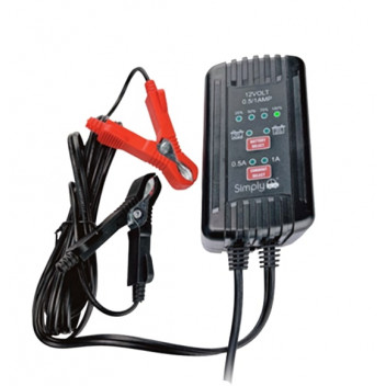 Simply Auto 1A/0.5A 12V Portable Battery Charger