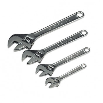 Siegen Adjustable Wrench Set 4pc 150 200 250 & 300mm