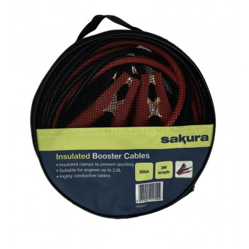 Sakura Insulated Booster Cables 200A 3m