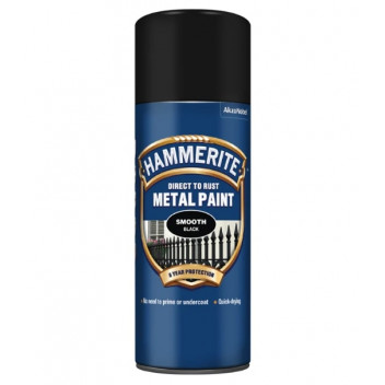 Hammerite Smooth Black 400ml Aero