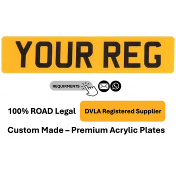 Plate Std. Yellow 520 X 111- Click here for Info Required