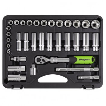 Sealey Socket Set Extending Rachet 3/8"Sq. Dr. (34pc)