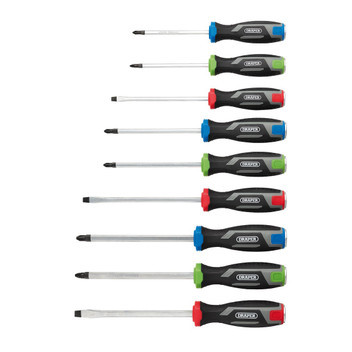 Draper Pound Thu Soft Grip Screwdriver Set (9pc)