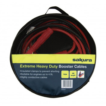 Sakura Extreme Heavy Duty Booster Cables 700A 4m
