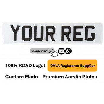 Plate Std. White 520 X 111- Click here for Info Required