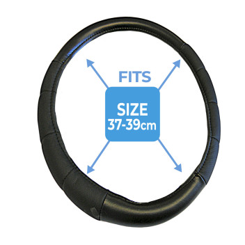 Simply Auto Steering Wheel Cover Black Luxary Padded