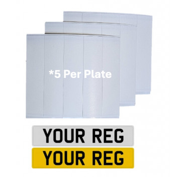 Adhesive Pads- Number Plates- 5 per Sheet