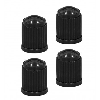 Sealey Plastic Valve Cap 4pc Black