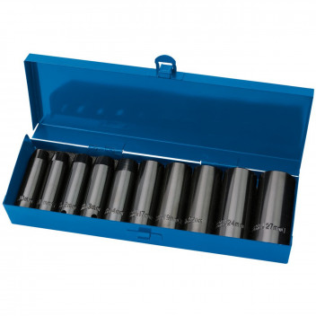 HI-TORQ Metric Deep Impact Socket Set 1/2" Sq. Dr. (10pc)