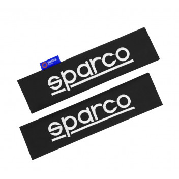 Sparco Seat Belt Pads- Black ( Pack of 2 )