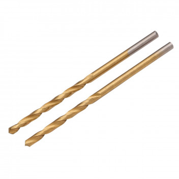 HSS Titanium Nitride Coated Drill Bit 1.0mm x 34mm (2pc)