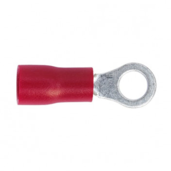Sealey Easy-Entry Ring Terminal Ø4.3mm (4BA) Red Pack of 100