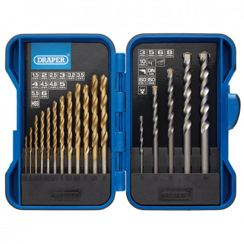 Draper Metric Combination HSS & Masonry Drill Bit Set (17pc)