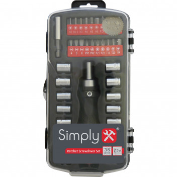 Simply Tools Ratchet Screwdriver Set (38pc)