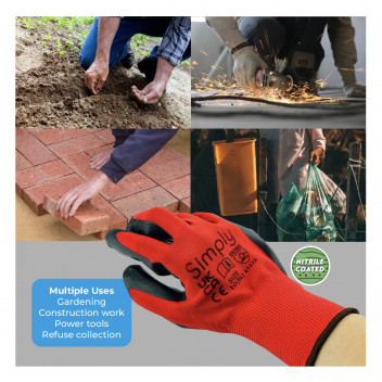 Simply Tools Medium Nitrile Coated Work Gloves