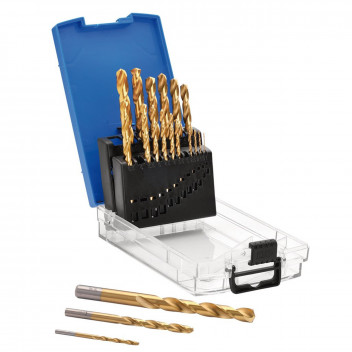 Draper HSS Titanium Nitride Coated Drill Bit Set (19pc)