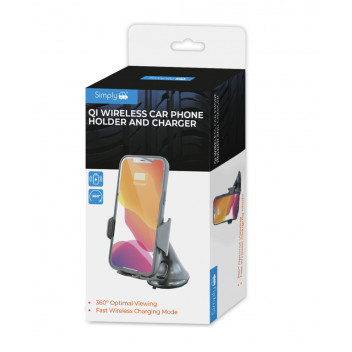 Simply Auto Qi Wireless Car Phone Holder And Charger