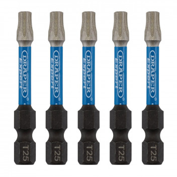 TX-STAR Impact Screwdriver Bits T25 x 50mm 1/4" Hex 5pk
