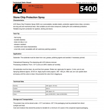 4CR 5400 Stone Gaurd Grey 500ml