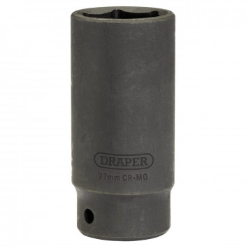 Draper HI-TORQ Deep Impact Socket 1/2" Sq. Dr. 27mm